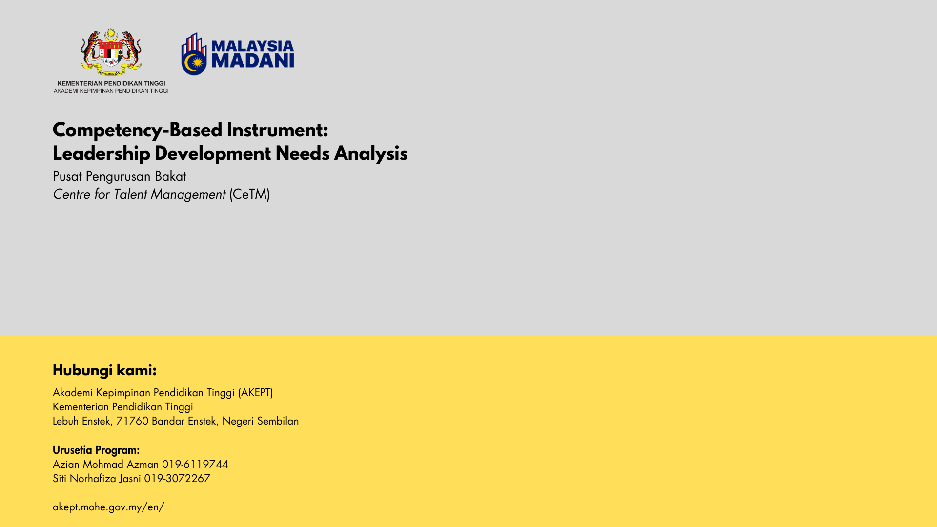 Competency Based Instrument  Leadership Development Needs Analysis LeadDNA 2